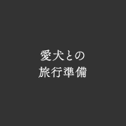 愛犬との旅行準備